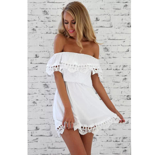 types of mini dresses Off Shoulder Lace Mini Dress – Simone Rochelle's Fashion Boutique