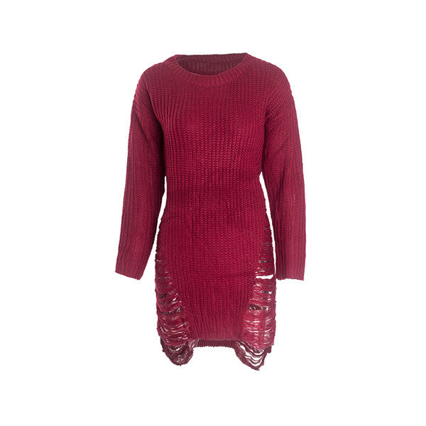 Knit Pullover Sweater Dress